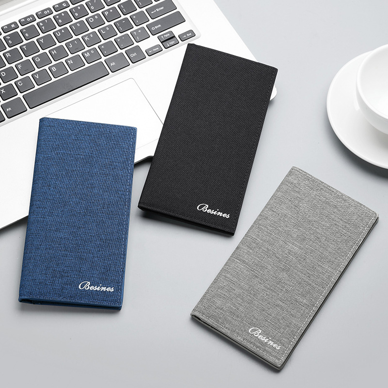 Cartera de lona para hombres corto 2023 nuevo estilo minimalista joven estudiante de secundaria personalidad delgada cartera pequeña Amazon