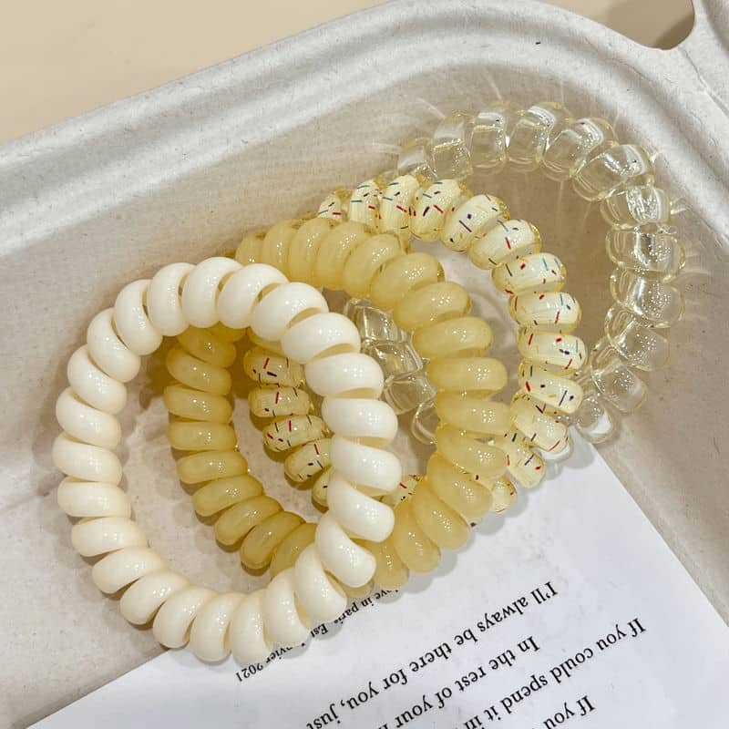 Cabeza coreana simple y de alta calidad linda línea telefónica de punto de onda de verano temperamento fresco cuerda de cabello diaria duradera