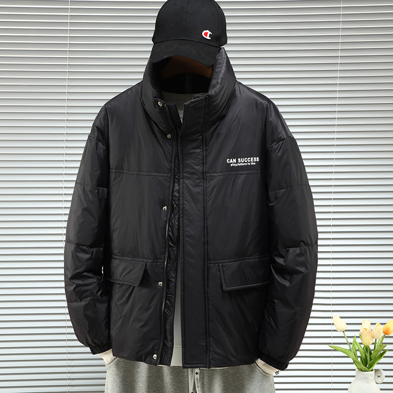 Factory Direct Sale 50% White Duck down Winter Men's Short Thick Warm Stand Collar down Jacket Trendy