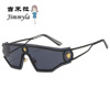 Metal sunglasses, fashionable human head, glasses suitable for men and women, new collection, European style