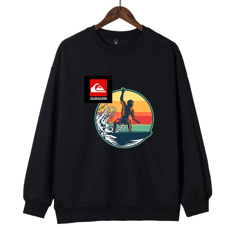 Cross-Border European Size Heavyweight Sweatshirt Quiksilver American Casual Crewneck Sweatshirt Men's Loose Sports Sweatshirt Cross-Border European Size Heavyweight Sweatshirt Quiksilver American Casual Crewneck Sweatshirt Men's Loose Sports Sweatshirt