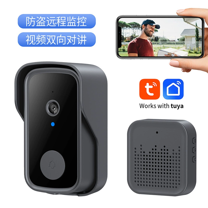 Беспроводной дверной звонок с граффити, мобильный телефон, удаленный визуальный домофон в реальном времени, монитор двери с захваченным человеком