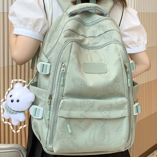 Large Capacity Junior High School Student Schoolbag Women's Ins Style Japanese Backpack Trendy Simple All-match Travel Backpack