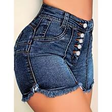 E 37102 High Waist Booty Denim Shorts ��������ţ�ж̿�
