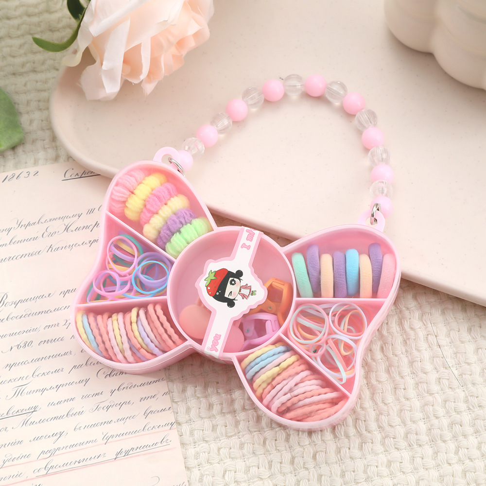 Juego de Accesorios para el Cabello Infantil con Caja de Regalo de Plástico y Resina para Niñas