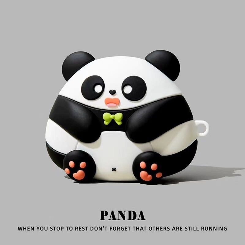 Cute Cartoon Giant Panda airpodspro2 Protective Cover for Apple 3 Generation Bluetooth Headset Silicone Anti-fall Shell