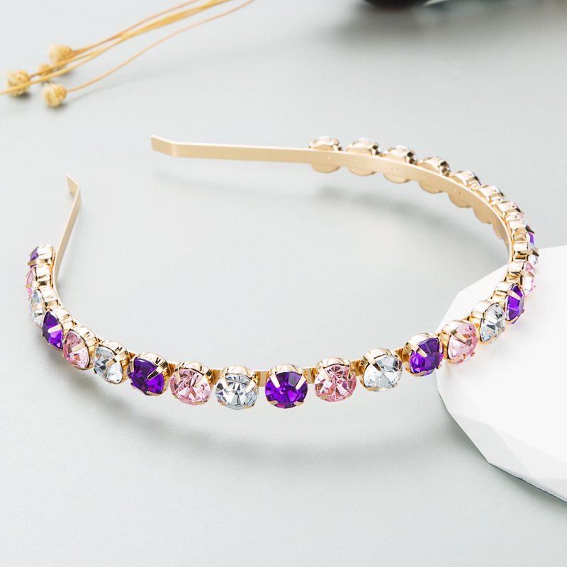 Alloy Material Geometric Pattern Women's Fashion Geometric Alloy Inlay Rhinestones Hair Band