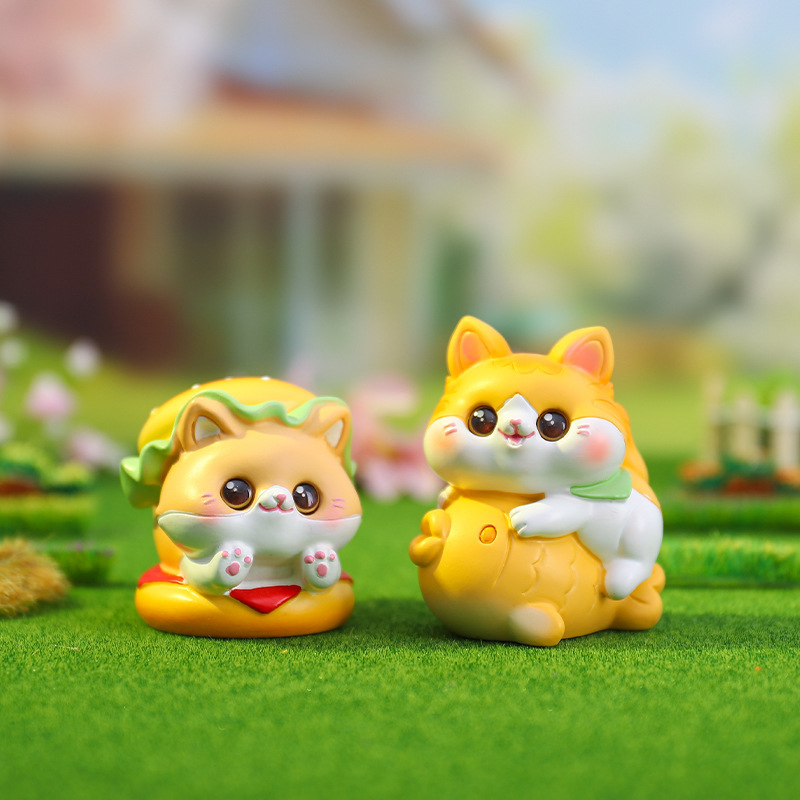 人気のGreedy Meow Sauceブラインドボックス人形インターネット有名人減圧おもちゃ愛猫フィギュアクリエイティブ食品おもちゃデスクトップ装飾品|undefined