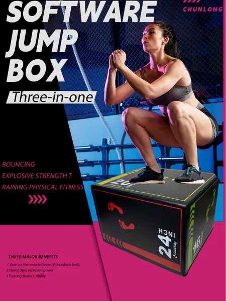 Three-in-One Soft Jumping Box Vault Horse Jumping Stool Bounce Goat Home Adult Fitness Box Children's Physical Training Equipment