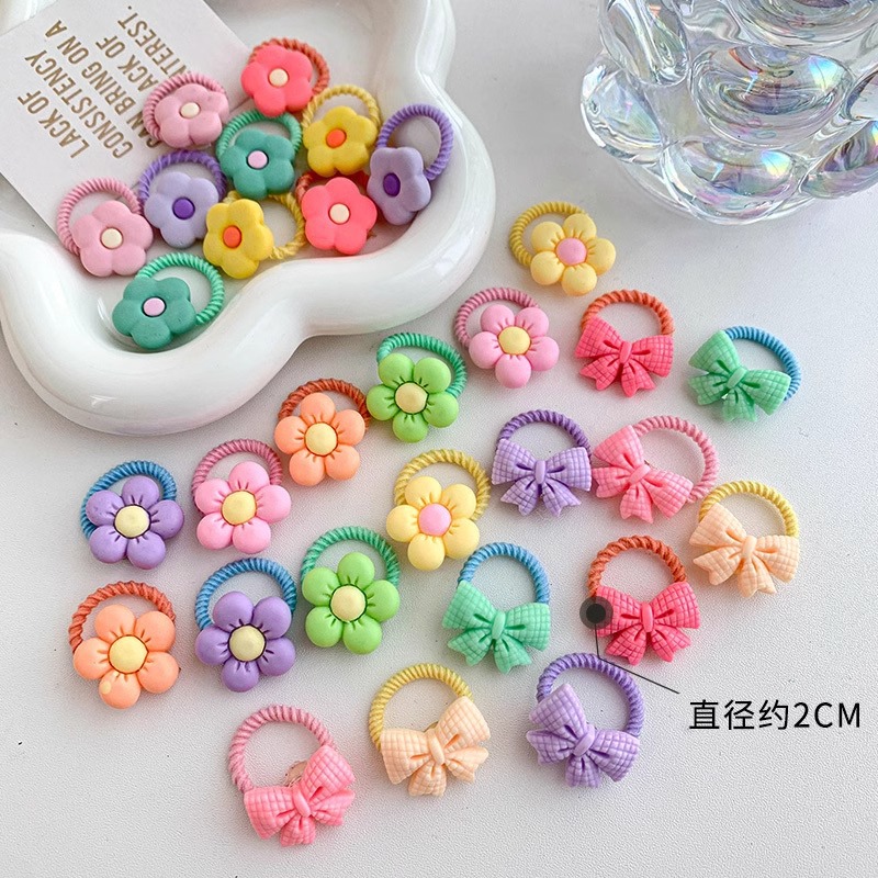 Banda de goma infantil pulgar anillo de cabello de cabello lindo cordón de cabello no daña cabello elástico para niñas atadas pelo banda de goma