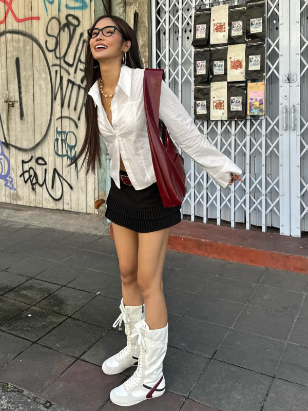 2005欧美风气质通勤职业装收腰系带衬衫辣妹街头纯色翻领长袖上衣|undefined