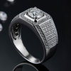 Fashionable wedding ring, one carat, silver 925 sample, 925 sample silver, European style