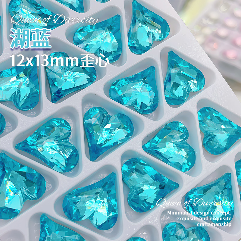 12*13mm 레이크 블루 카드 슬롯 비뚤어진 중앙