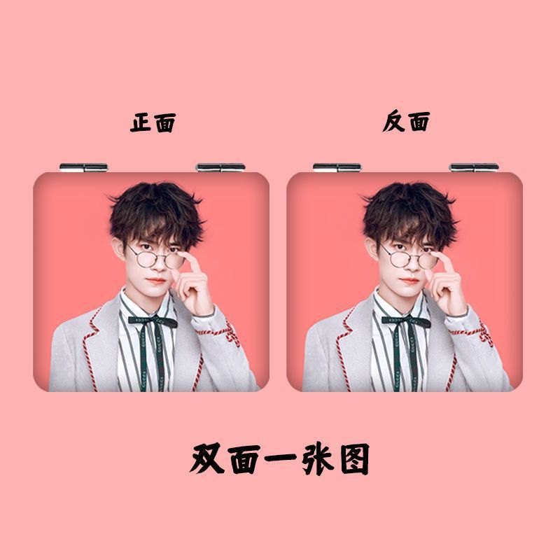 Espejo de maquillaje personalizado Espejo plegable de doble cara Espejo redondo pequeño con foto personalizada Espejo cuadrado Espejo de mano