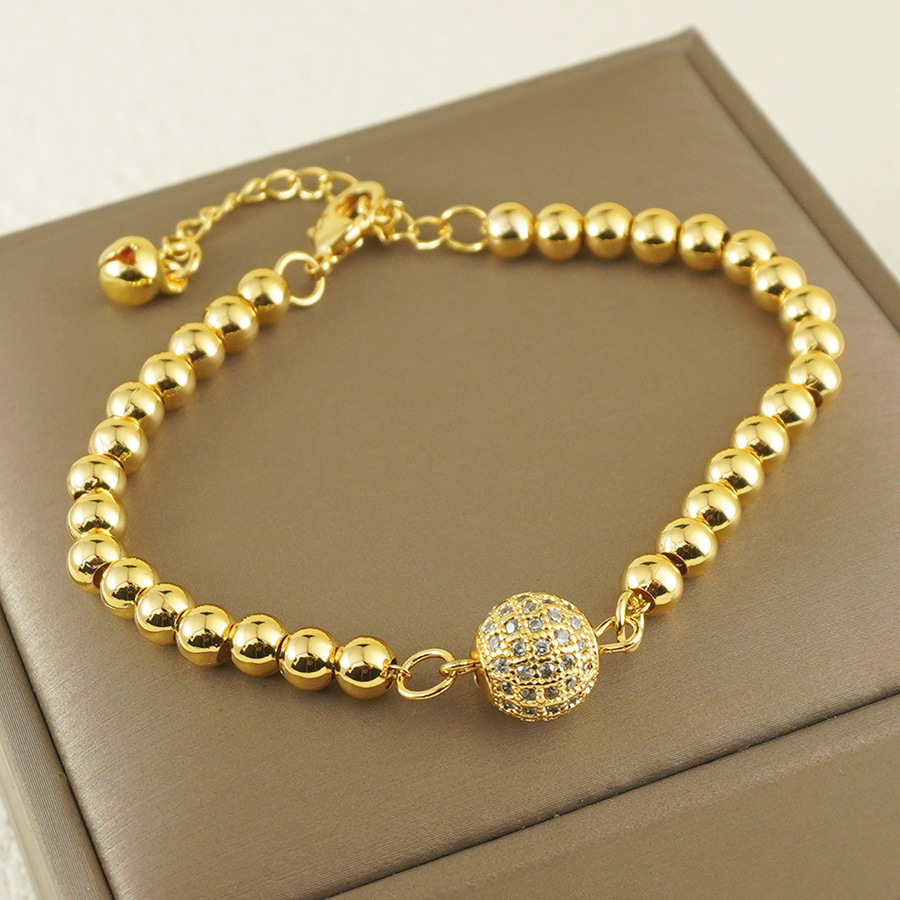 Copper Arabic bracelet with zircon