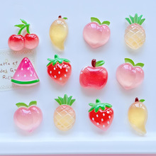 苹果树脂diy饰品配件手机壳奶油胶贴片洞洞鞋配饰鞋花DIY发夹材料