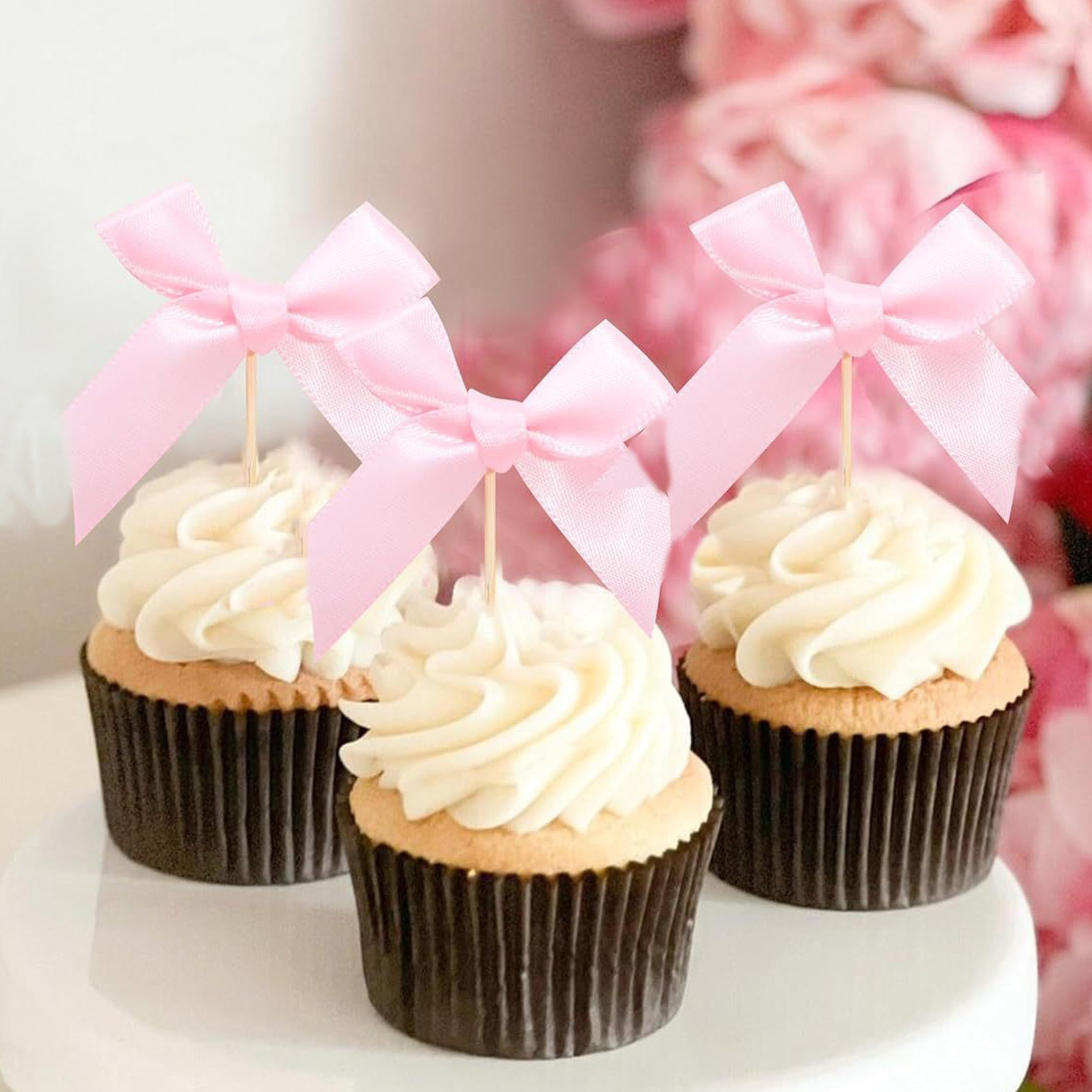 1.5CM arco inserción de pastel inserción de pastel postre decoración de horneado arco etiqueta de tela postre de fiesta