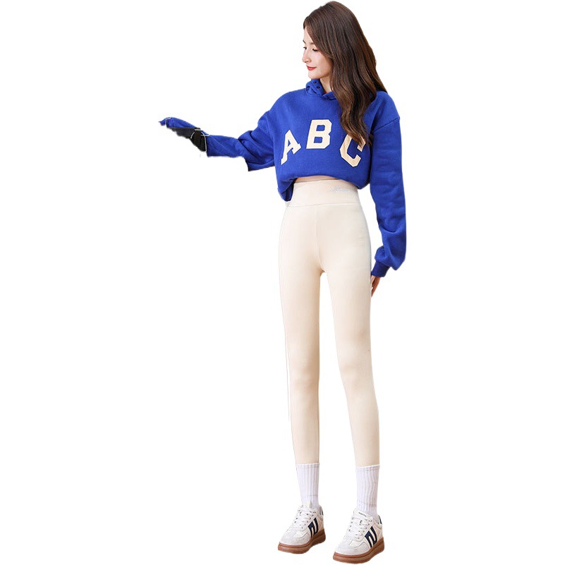 Nuevos leggings de mujer de cintura alta para otoño e invierno, pantalones cálidos, de cintura alta, control de barriga, forro polar, engrosados, sin costuras, adelgazantes.