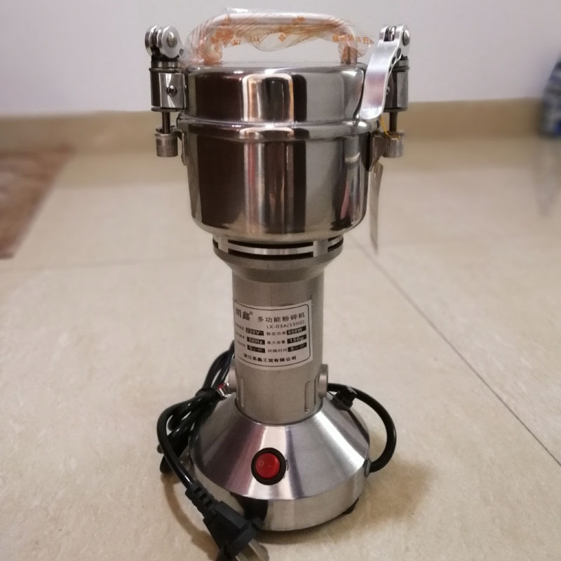 朗鑫 不锈钢小型手提食品 150克g家用中药粉碎机 电动研磨打粉机