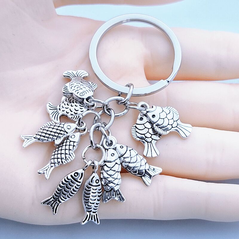 Fashion DIY accessories fishing fish catch fish creative key chain backpack pendant father's day gift Fashion DIY accessories fishing fish catch fish creative key chain backpack pendant father's day gift
