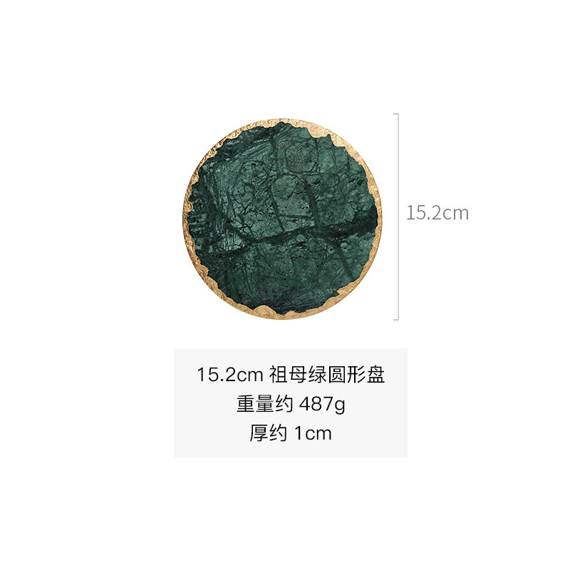 Estilo de lujo ligero nórdico, bandeja de mármol natural, vajilla creativa, posavasos de agua, almohadilla de aislamiento térmico, posavasos anti-escaldado