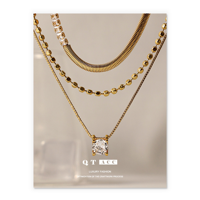 Luz lujosa moda transfronteriza clásica alta sensación universal collar de zircon nicho femenino exquisito no desvanecerse 25 años de ventas calientes image 3