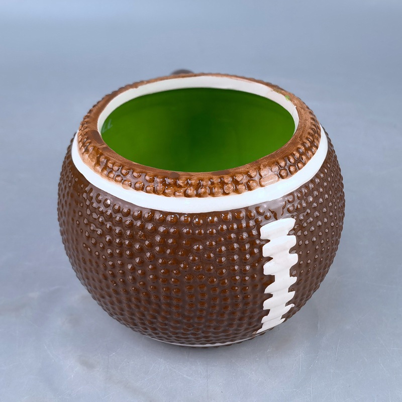 Personalidad creativa taza de fútbol de cerámica taza de agua taza de leche taza de regalo para niños se puede imprimir LOGO