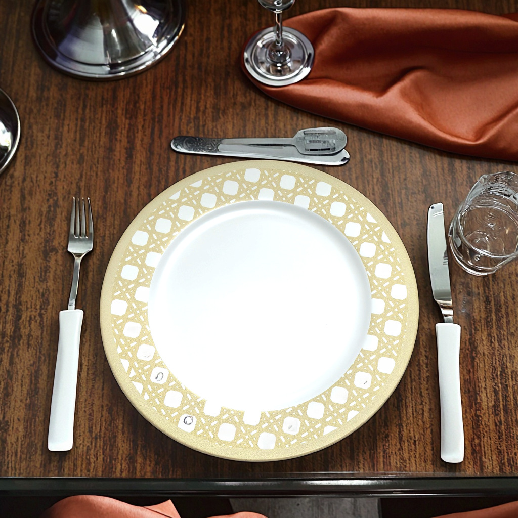 Fábrica de venta caliente de alta calidad placas de carga multicolor comercio exterior restaurante occidental patrón de fiesta bandeja cojín