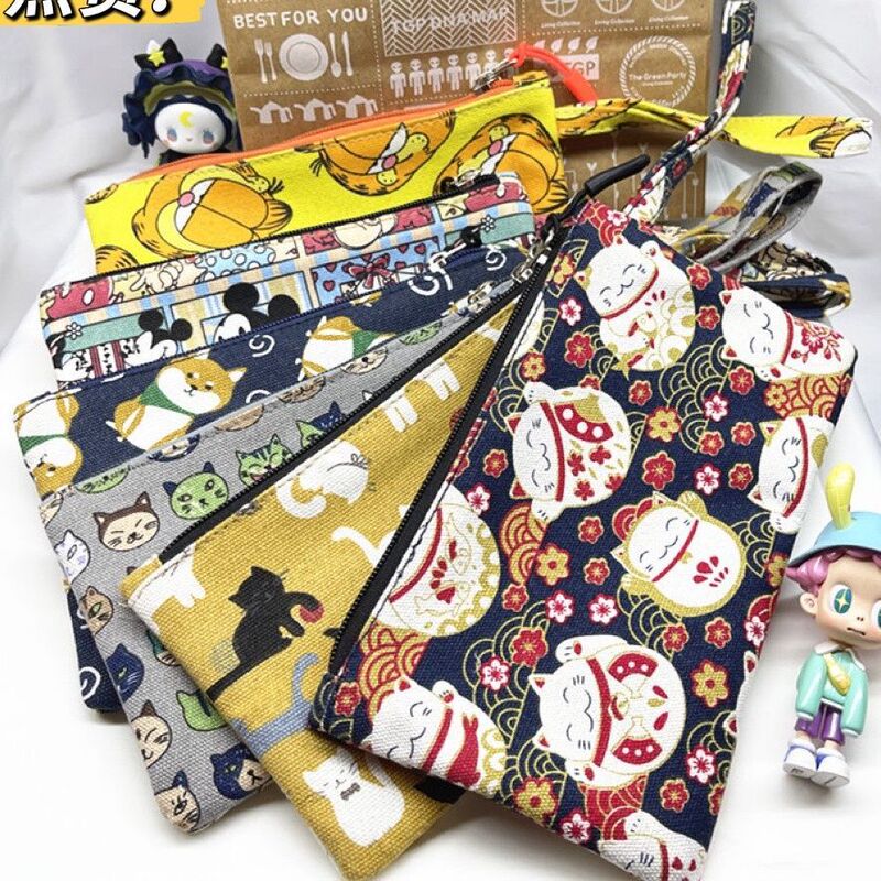 G5U Cartoon Printed Canvas Wallet Women's Coin Purse Long Rectangular Mobile Phone Clutch Bag Hundred Dollar Bill Collection G5U Cartoon Printed Canvas Wallet Women's Coin Purse Long Rectangular Mobile Phone Clutch Bag Hundred Dollar Bill Collection