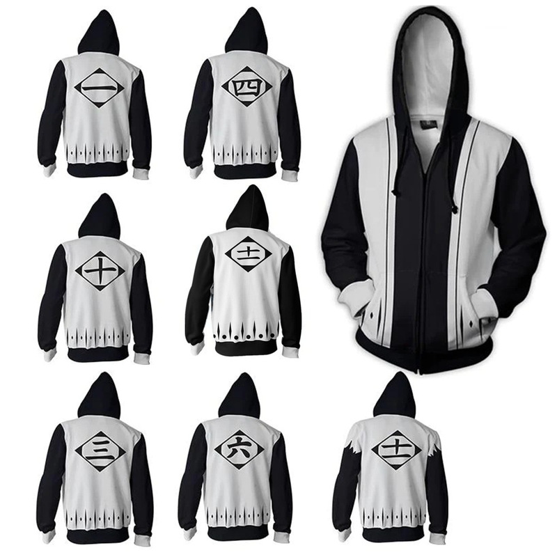 Death Ginger Wooden Sword Eight Explosions Day Man 3D Digital Zipper Sweater Hoodie cosplay Animation Surrounding
