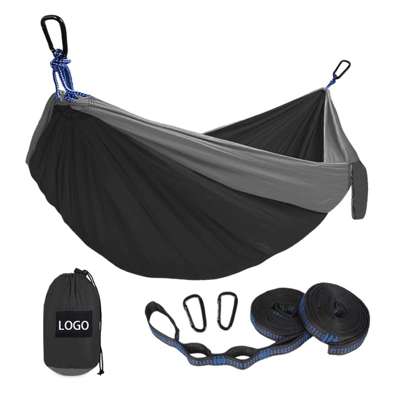 Venta caliente de fábrica de nylon transfronteriza suministros al aire libre hamaca al aire libre solo doble color a juego paracaídas portátil camping columpio