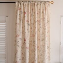 跨境热销小清新碎花窗帘卧室厨房阳台隔断帘装饰帘免打孔工厂批发