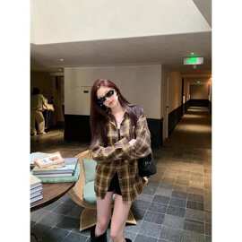 徐秋阳   美拉德衬衫  秋季新款百搭时尚休闲显显衬衫13507