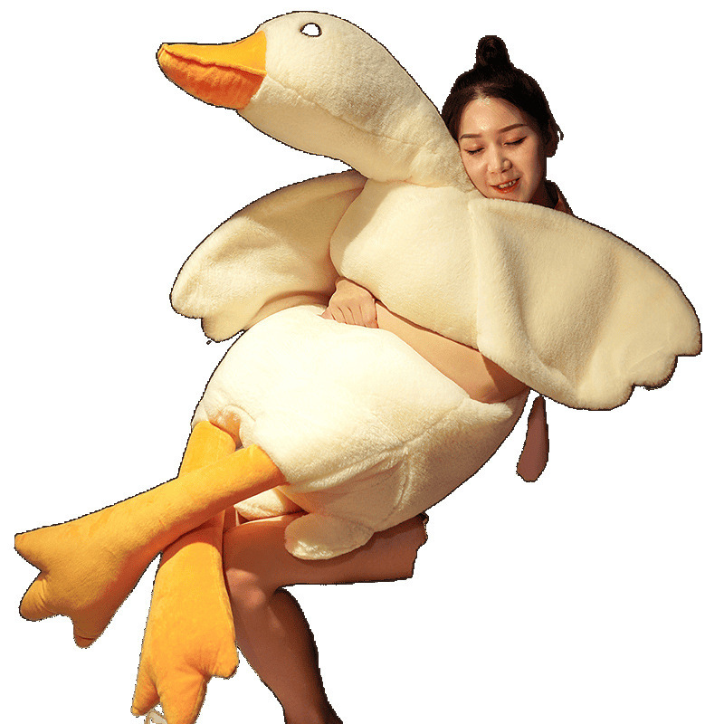 大きな白いガチョウの枕ぬいぐるみ大きなガチョウの人形布人形ベッド脚睡眠人形誕生日女の子|undefined