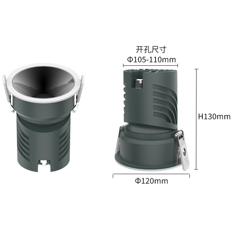 Anti-deslumbrante LED de alta potencia downlight sala de estar dormitorio borde estrecho sin lámpara principal de la colina de la nueva lámpara de punto