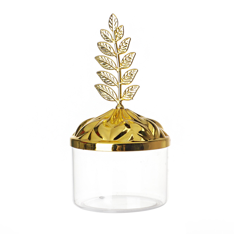 Venta al por mayor de estilo europeo oro y plata taza de postre de plástico taza de hornear decoración de la boda del banquete suministros caja de embalaje creativo