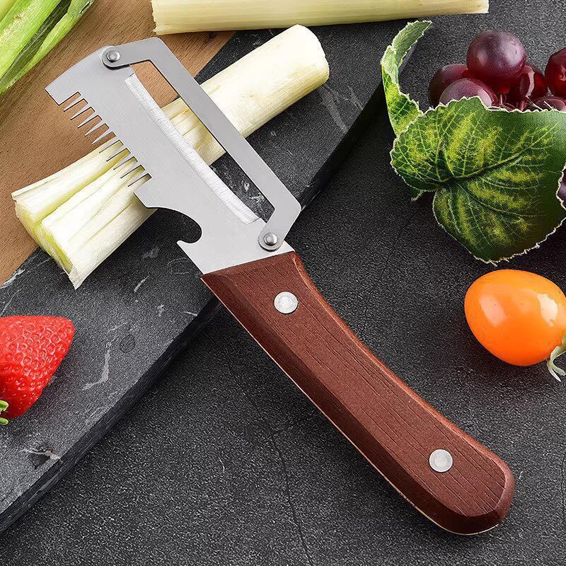 Cuchillo de acero inoxidable multifuncional, raspador de cocina, raspador de cebolla, raspador de casco, raspador de melón, raspador de patata