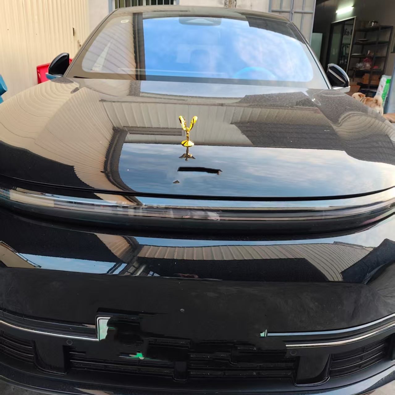 Little Golden Car Logo Modification, Car Emblem, Electric Vehicle, Classic Car Emblem, Angel Goddess Emblem for the Front of the Car