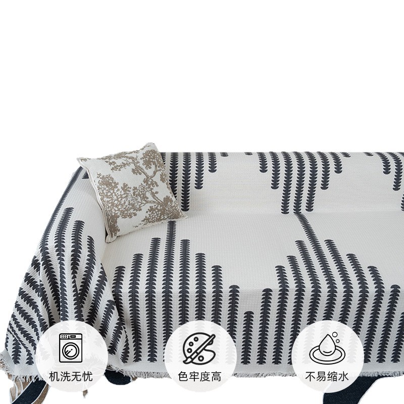 Toalla de sofá Waffle Thousand Bird Thousand Bird Natural Antideslizante Cubierta de sofá de alta calidad Cubierta de sofá universal Manta de sofá con cubierta completa