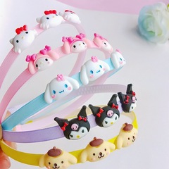 HOT cute children's face wash headband Sanrio cartoon hair accessories sweet Kuromi headband boutique hair accessories for women
