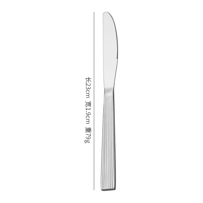 Comercio exterior de alta calidad cuchillo de acero inoxidable tenedor cuchara set lujo ligero cubiertos de carne cuchillo de postre cucharas de viento de alto nivel