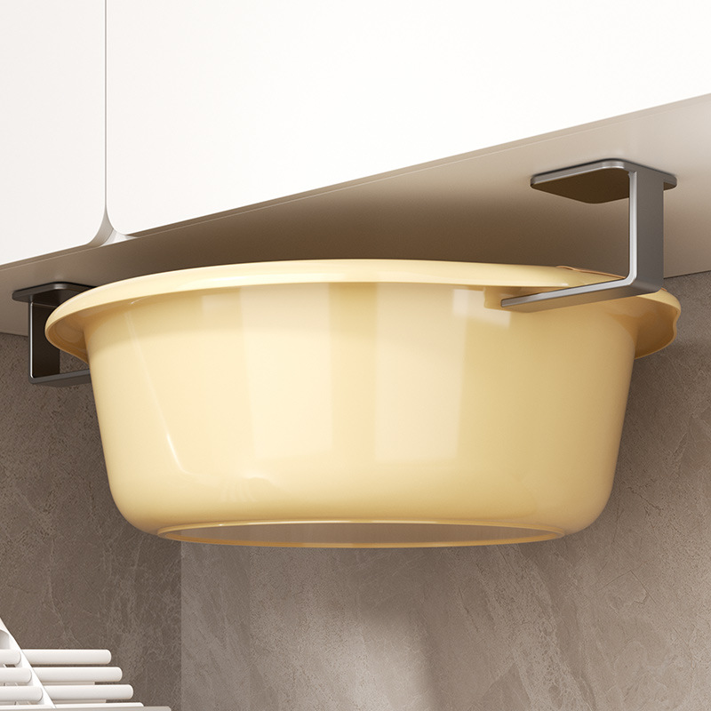 Washbasin rack bathroom cabinet lower bathroom punch-free hanging wall-mounted washstand bottom basin storage rack