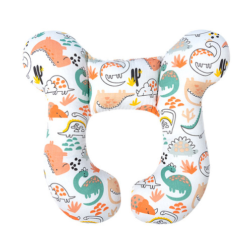 New cartoon pattern children's U-shaped pillow from the manufacturer, travel stroller neck pillow for babies, head-shaping pillow available for sale.