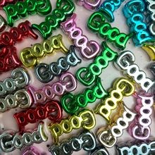 亚克力电镀金属Good字母珠子diy手机链发饰串珠饰品配件材料散珠