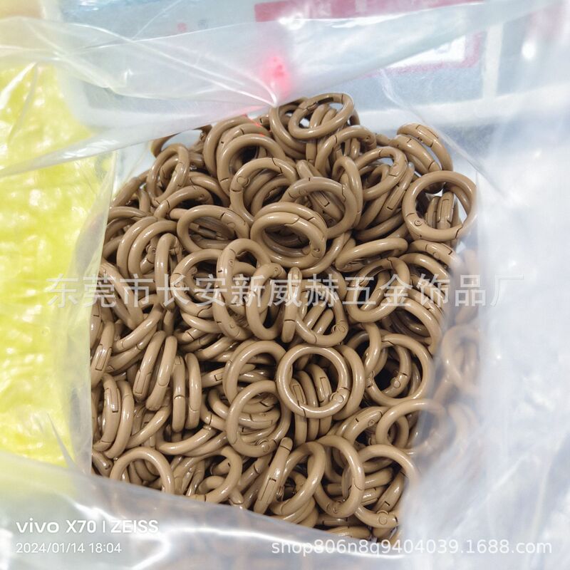 現物焼付塗装亜鉛合金スプリングリングバッグ小円掛け掛けアクセサリー部品開口スプリングバックルカラースプリングリング|undefined