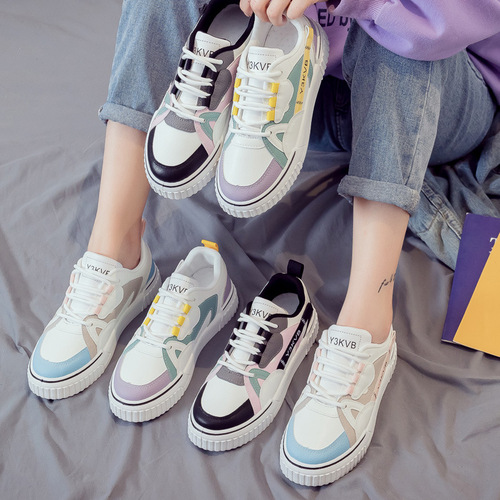 2024 Spring New White Shoes Women's Shoes Student Breathable Versatile Sports Casual Dad Shoes Soft Soled Spring and Autumn