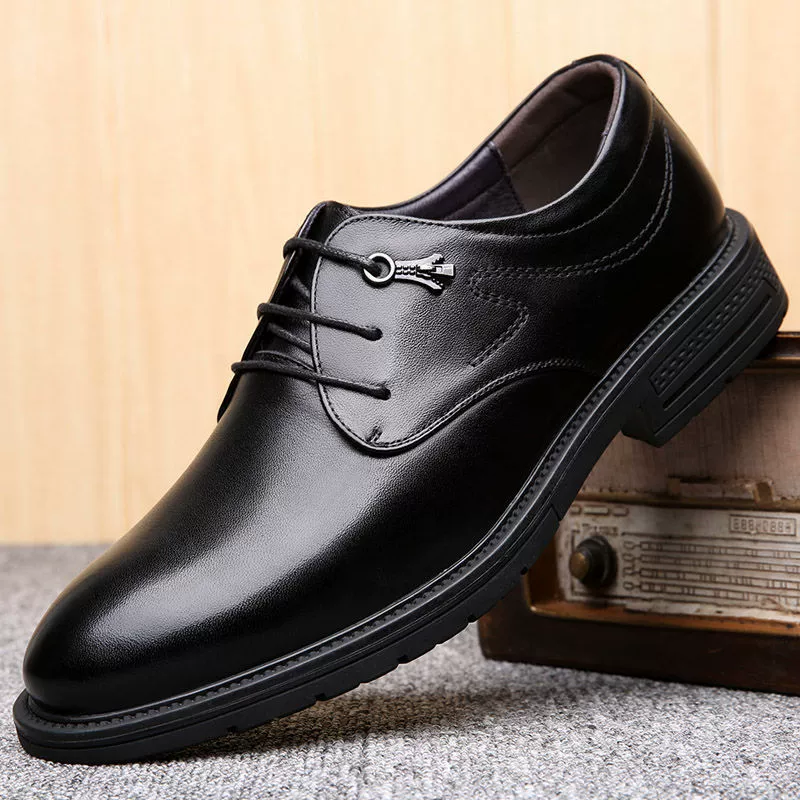 Осенняя мужская деловая повседневная кожаная обувь из натуральной кожи с мягкой подошвой из мягкой кожи, увеличивающая внутреннюю высоту, деловая одежда, дышащий костюм, модная обувь для молодых мужчин
