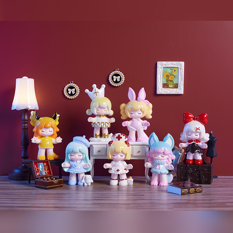 Las celebridades de Internet tienen el mismo estilo, súper dulce y lindo loppy, juego de moda, caja ciega, periféricos de mano, regalos de cumpleaños para amigos