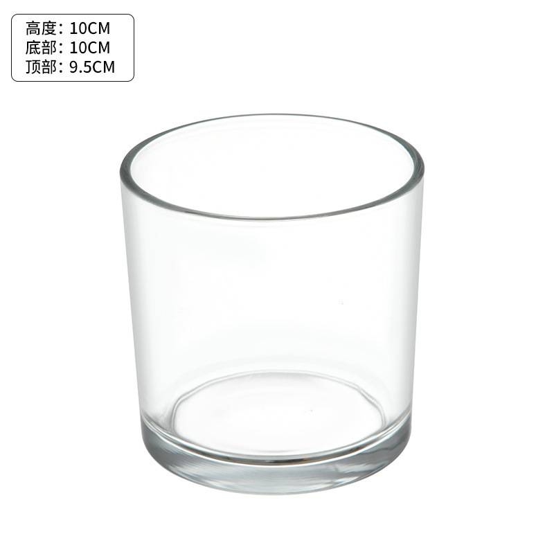 卸売透明ガラスキャンドルカップ diy アロマキャンドルカップキャンドルホルダー正方形ラウンドキャンドルカップロゴ付き|undefined