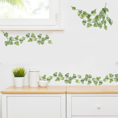 新款FX-B295 小清新綠色樹葉臥室客廳玄關家居牆面裝飾牆貼紙自粘